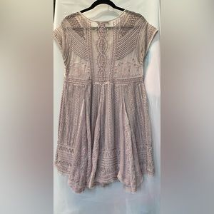 Free People Beaded Embroidered Lilac Dress Size Small